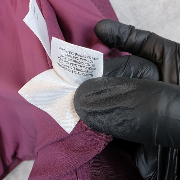 Anne Klein Jacket Womens Petite Small Chianti Quilted Floral Snap Front Lined - Picture 15 of 15